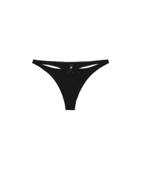 Cou Cou The Thong: Cotton Jersey Black