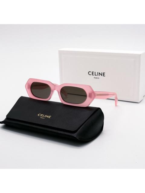 CELINE NEW CELINE CL40243I 72J SUNGLASSES GEOMETRIC PINK GREY WOMEN