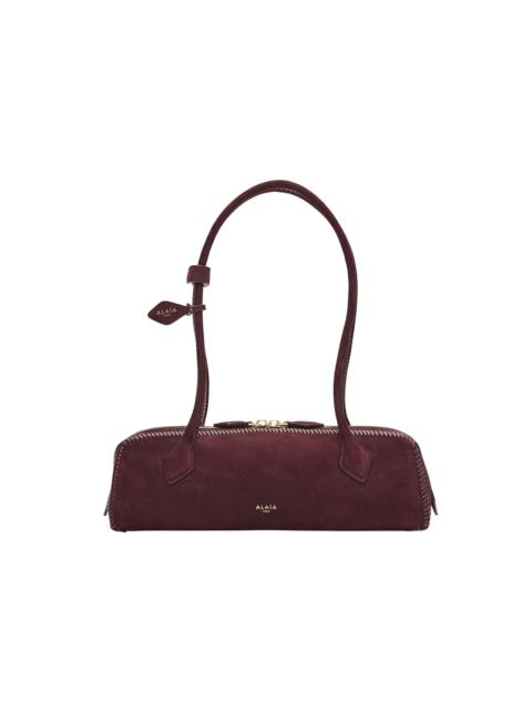Alaïa Le Teckel Medium Suede Bag burgundy