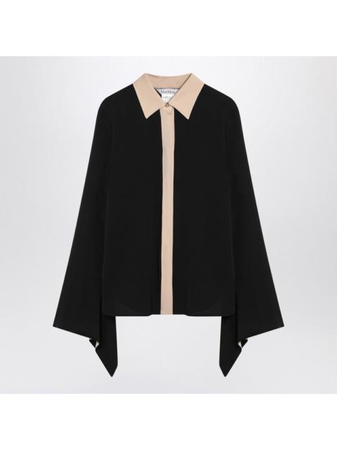 Max Mara Max Mara Black Silk Colour-Block Shirt Women