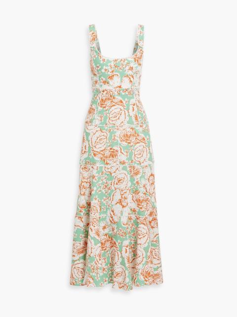 DIANE VON FURSTENBERG Lya floral-print woven maxi dress