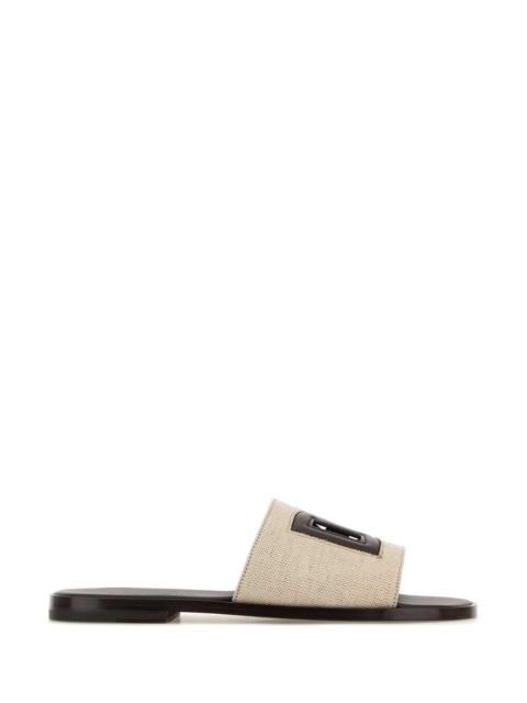 Dolce & Gabbana Dolce & Gabbana Men Two-Tone Canvas Slippers