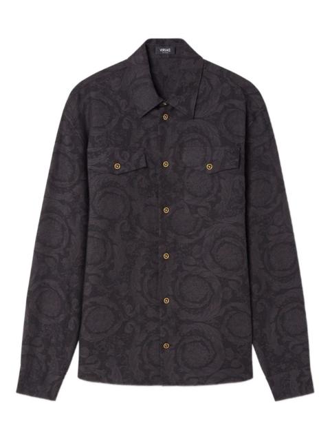VERSACE SHIRT WITH BAROQUE PRINT