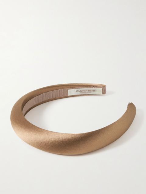 Jennifer Behr Tori silk-satin headband Brown