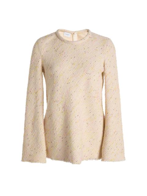 GIAMBATTISTA VALLI Textured Bouclé Top ivory
