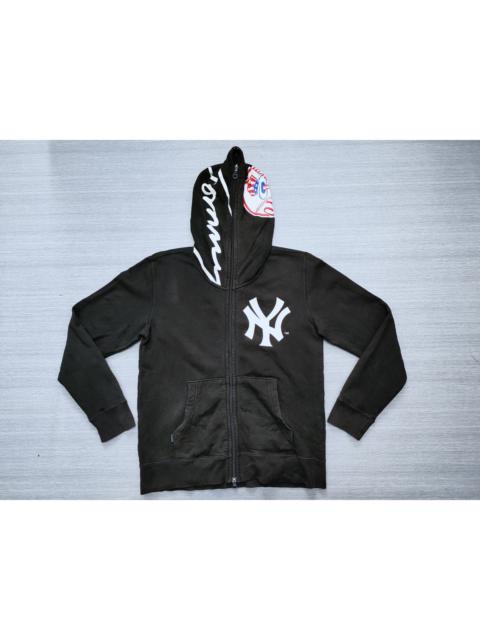 Other Designers Majestic × New York Yankees × Tommy Hilfiger - 🔥Rare!!! MAJESTIC x TOMMY x NY YANKEES Faded Black Hoodie