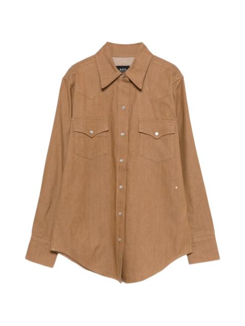 A.P.C. A.P.C. Women Japanese Denim Western Shirt