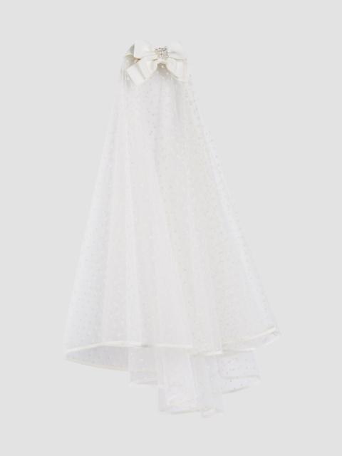 Erdem BRIDAL PEARL BOW VEIL WITH DOTTED TULLE