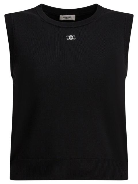 CELINE Celine Triomphe Wool Vest Black Women