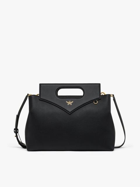 MCM Soft Diamond Tote in Embossed Leather