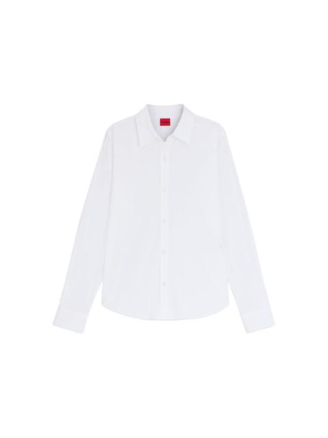 logo-embroidered shirt