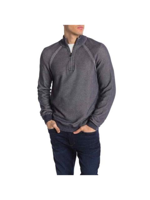 Tailor Vintage Birdseye Reversible 1/4 Zip Knit Pullover Size S NWT