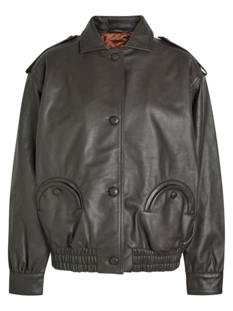 BLAZÉ MILANO Blaze Milano Ares Charlie Leather Bomber Jacket