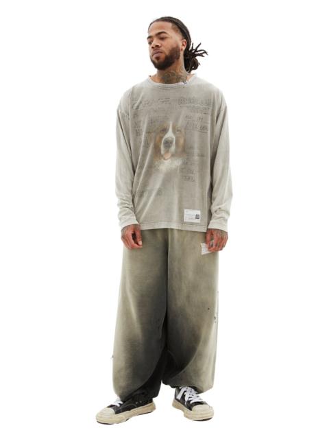 Maison MIHARAYASUHIRO BLEACHED LONG SLEEVE T-SHIRT (BEIGE)