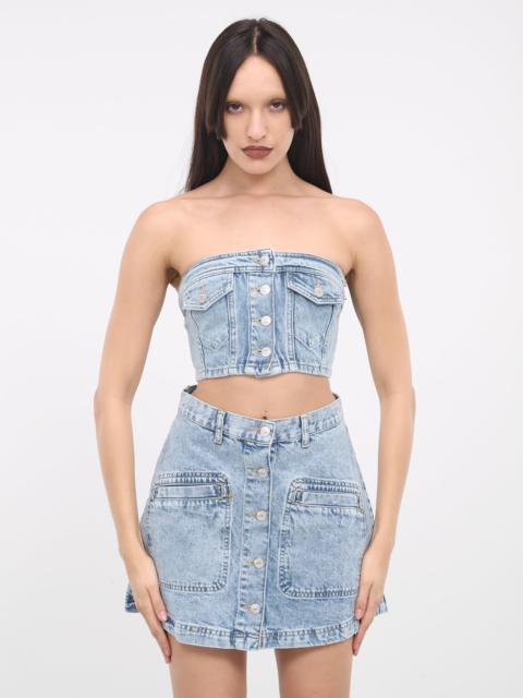 Moschino Denim Corset Crop Top