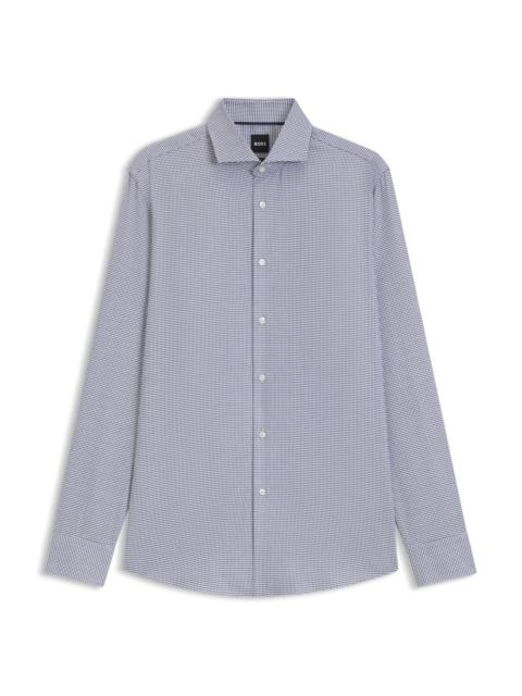 BOSS SLIM-FIT SHIRT IN STRUCTURED COTTON
