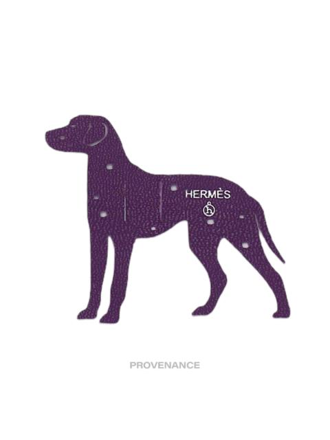 Hermès Hermes petit "h" Dalmation dog Charm - Purple Leather