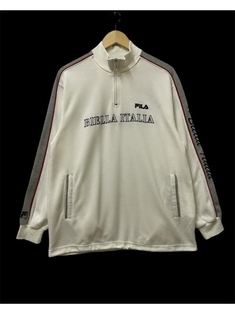 Other Designers Fila - Fila Bella Italia Half Zipper Sweatshirt White Large