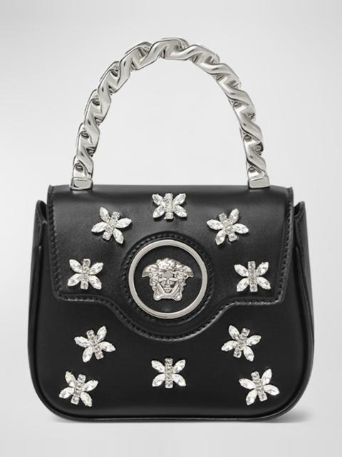 La Medusa Mini Embellished Leather Top-Handle Bag