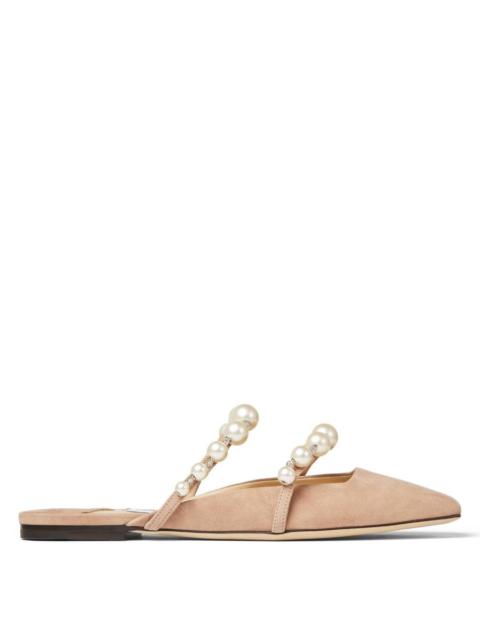 JIMMY CHOO Jimmy Choo Amaya Pearly Two-Band Suede Flats