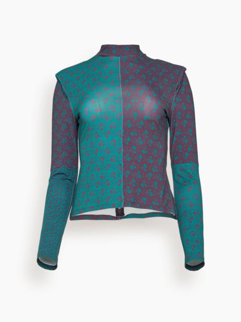 Sea Panna Printed Long Sleeve Top in Plum