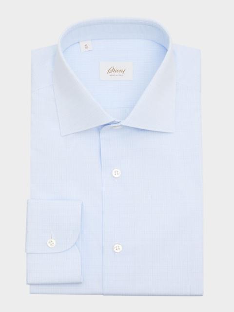 Brioni Men's Cotton Plaid Dress Shirt