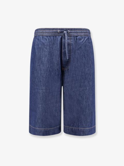 Loewe Loewe Cotton Bermuda Shorts Blue Men