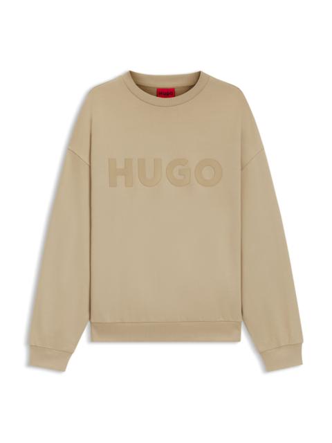 HUGO OVERSIZE-FIT SWEATSHIRT IN COTTON TERRY WITH LOGO PRINT