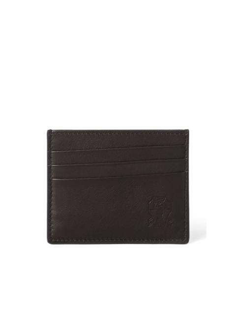 Brunello Cucinelli embossed leather cardholder