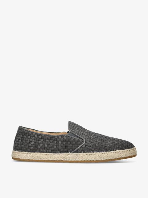 Woven suede espadrilles