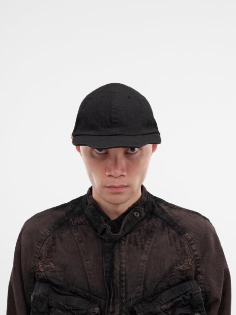 Julius Black Aged Denim Panel Cap