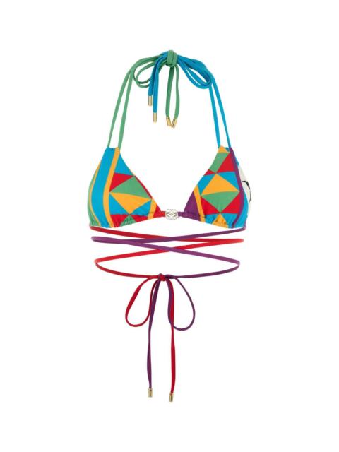 Loewe Loewe Paula's Ibiza Women Printed Stretch Nylon Paula S Ibiza Bikini Top