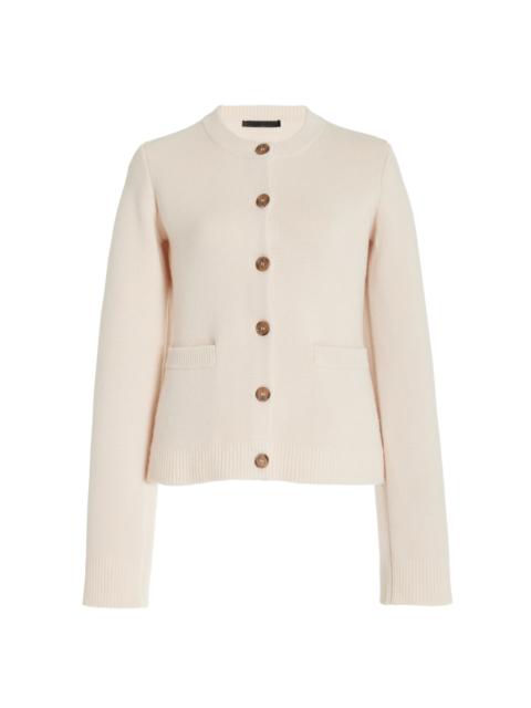 Jenni Kayne Cooper Wool And Cashmere-Blend Cardigan ivory