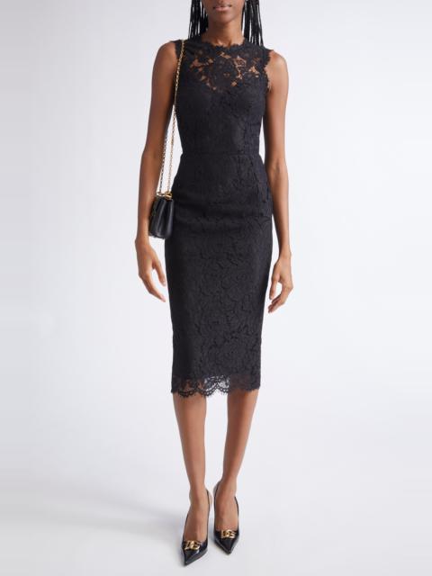 Dolce & Gabbana Dolce&Gabbana Cordonetto Lace Sheath Dress in N0000 Nero at Nordstrom