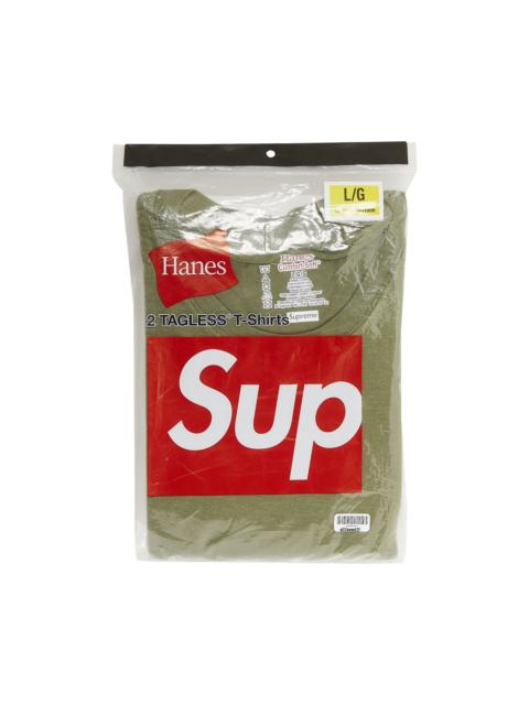 Supreme Supreme x Hanes Tagless Tees (2 Pack) 'Olive'