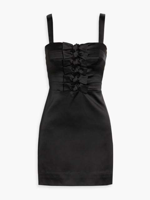 VERONICA BEARD Kennedy bow-detailed satin mini dress