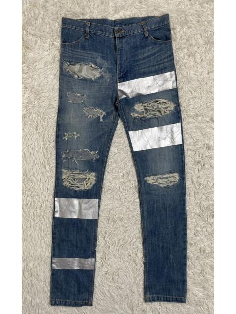 Distressed Denim - 🔥STEALS Yaponskii Heavy Distressing Skinny Jeans In Blue 32