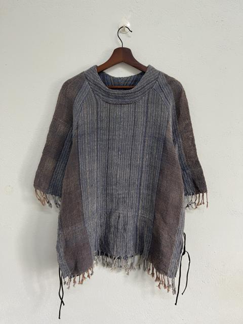 Other Designers Vintage - Vintage Indigo blue blend bohemian knit shirt