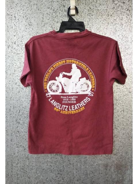 Other Designers Vintage Langlitz Leather t shirt motorcycle rose langlitz