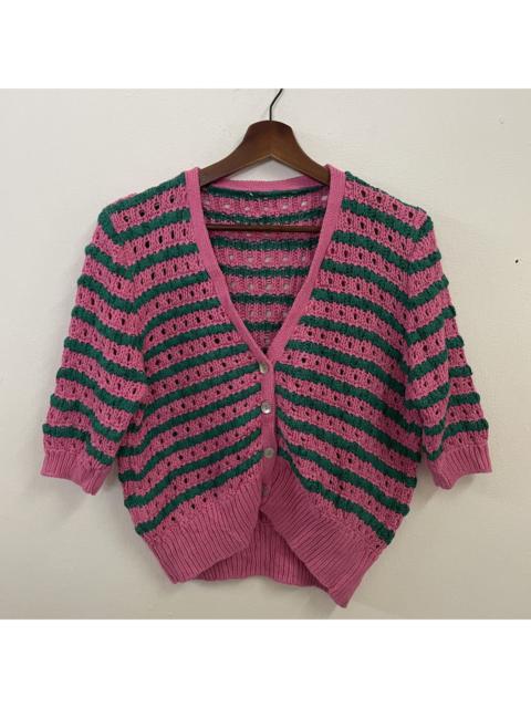 Other Designers Homespun Knitwear - Vintage Unbranded Drawstring Honeycomb Cardingan Knitwear