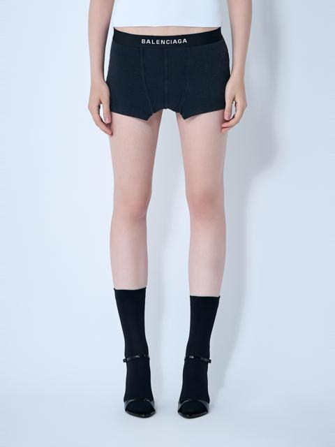 BALENCIAGA Cut-Off Brief Mini Skirt