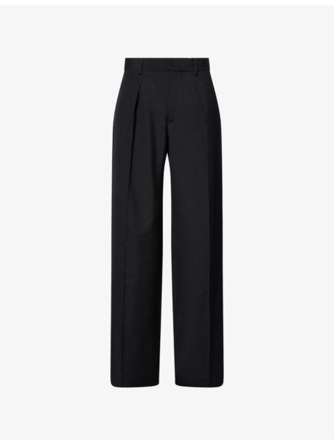 JW Anderson Straight-Leg Pleated Wool Trousers