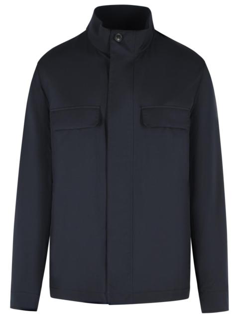 ZEGNA Zegna Navy Polyester Jacket