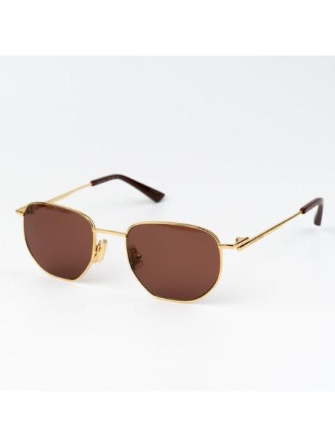 Bottega Veneta NEW Bottega Veneta BV1301S 003 Gold Brown Split Panthos Unisex Sunglasses