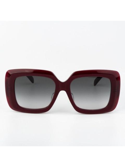 CELINE NEW Celine CL40263F 69B 3 DOTS Bordeaux Gradient Smoke Geometric Sunglasses