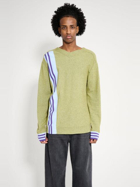 Kiko Kostadinov KIKO KOSTADINOV OSTRO JUMPER GREEN MELANGE / BLUE / PURPLE