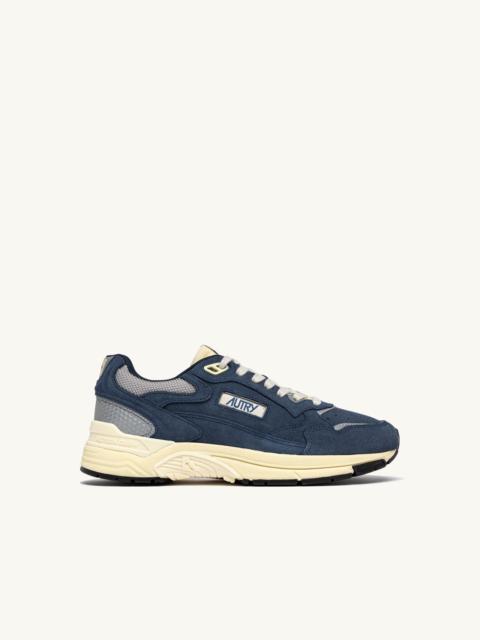 AUTRY HYPERWAY SNEAKERS IN DENIM AND SILVER MESH AND SUEDE