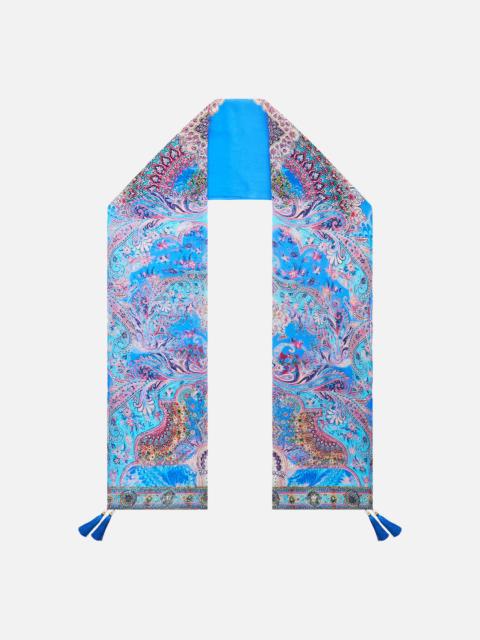 CAMILLA LONG SILK CRINKLE CHIFFON SCARF