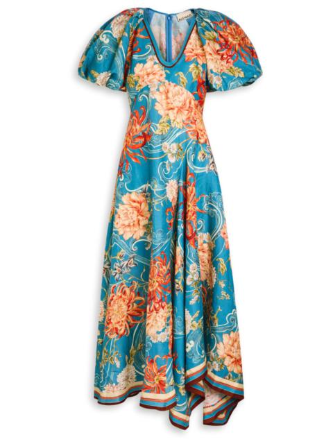 ALÉMAIS Alemais Fletcher Floral-printed Flax Maxi Dress