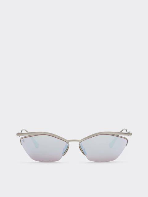 Ferrari Ferrari sunglasses in silver-coloredtitanium with dark purple mirrored lenses